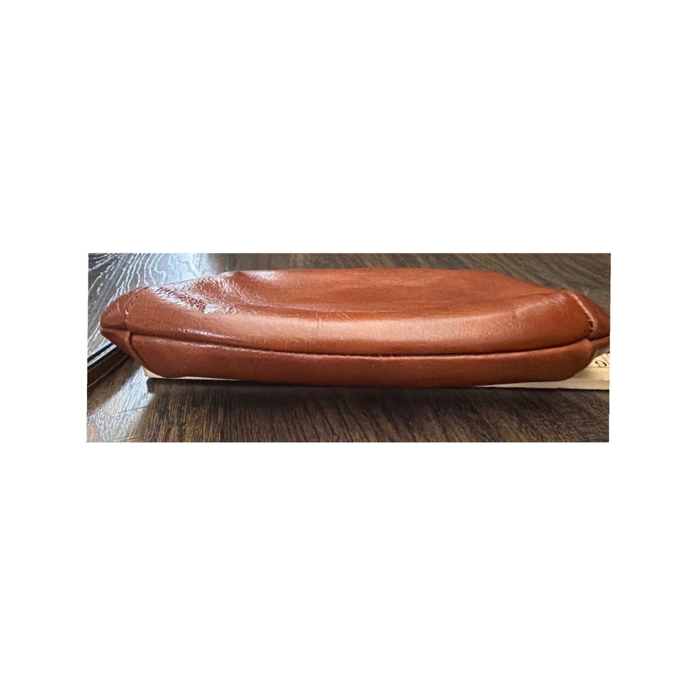 Patricia Nash Cassini Wristlet Women Small Brown Leather Kiss Lock Clutch Bag - Picture 13 of 13